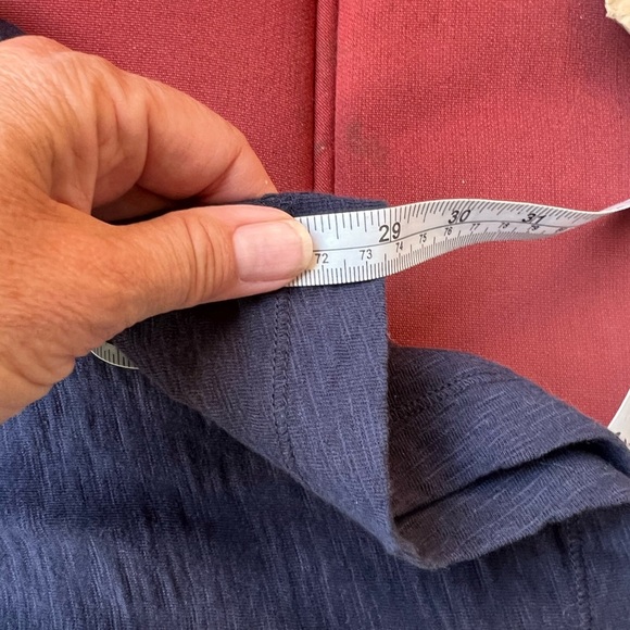 Navy Long Sleeve V-Neck Dress Medium - Picture 4 of 7